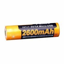Flash Sale 🛒 Batteries Fenix ARB-L18-2600U 18650 Li-ion Rechargeable Battery With Micro USB Port ✨ -Deals Brightguy Store Fenix ARB L18 2600U 18650 Battery 1 1