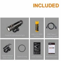 Budget 🛒 Cycling Flashlights And Headlamps Fenix BC26R Rechargeable Bike Light | 1600 Lumens 🌟 -Deals Brightguy Store Fenix BC26R Rechargeable Bike Light 8 600x600 1