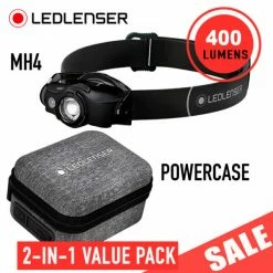 Discount โ๏ธ Boating Flashlights LEDLenser MH4 Rechargeable Headlamp With Powercase | SALE ๐